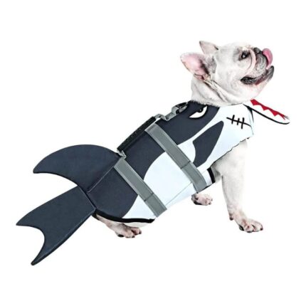 frenchie space shop shark french bulldog life jacket