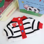 frenchie space shop striped frenchie cardigan