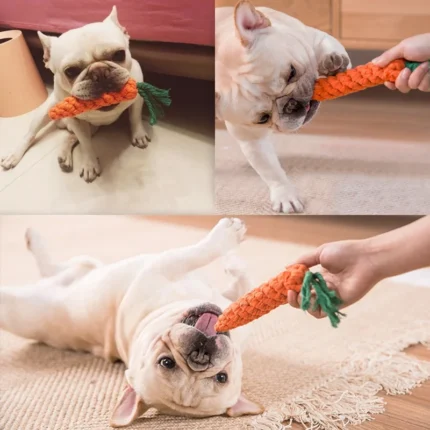 frenchie space shop carrot rope frenchie toy
