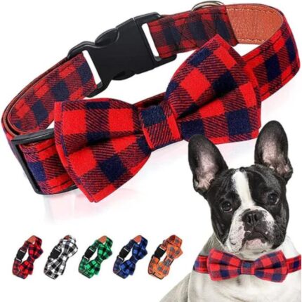 frenchie space shop plaid french bulldog collar
