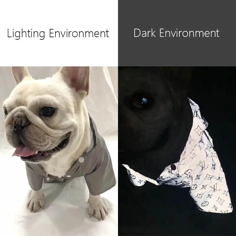 frenchie space shop reflective french bulldog raincoat