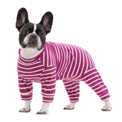 frenchie space shop striped french bulldog pajamas