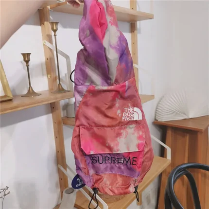 frenchie space shop tye-die windbreaker frenchie raincoat