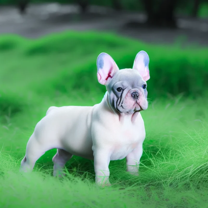 white and silver frenchie