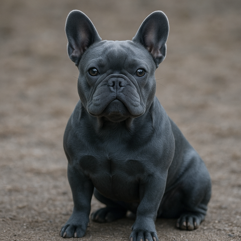 solid blue french bulldog