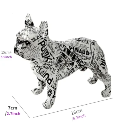 french bulldog graffiti statue