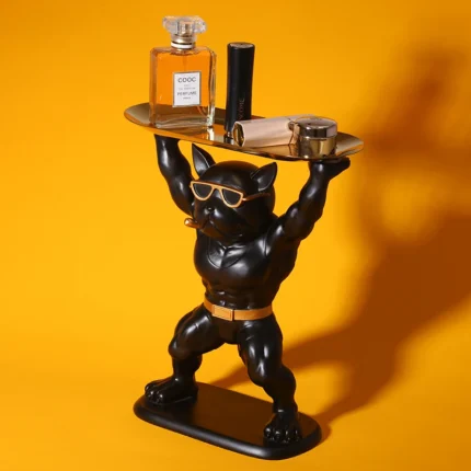 french bulldog tray statue