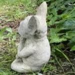 meditating french bulldog statue