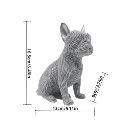 shiny french bulldog statue