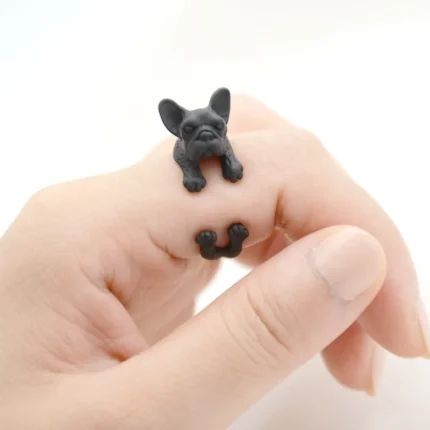 unisex french bulldog ring