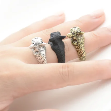 unisex french bulldog ring