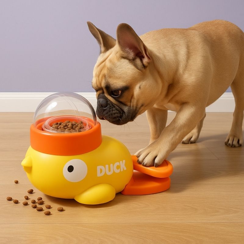 interactive duck frenchie toy