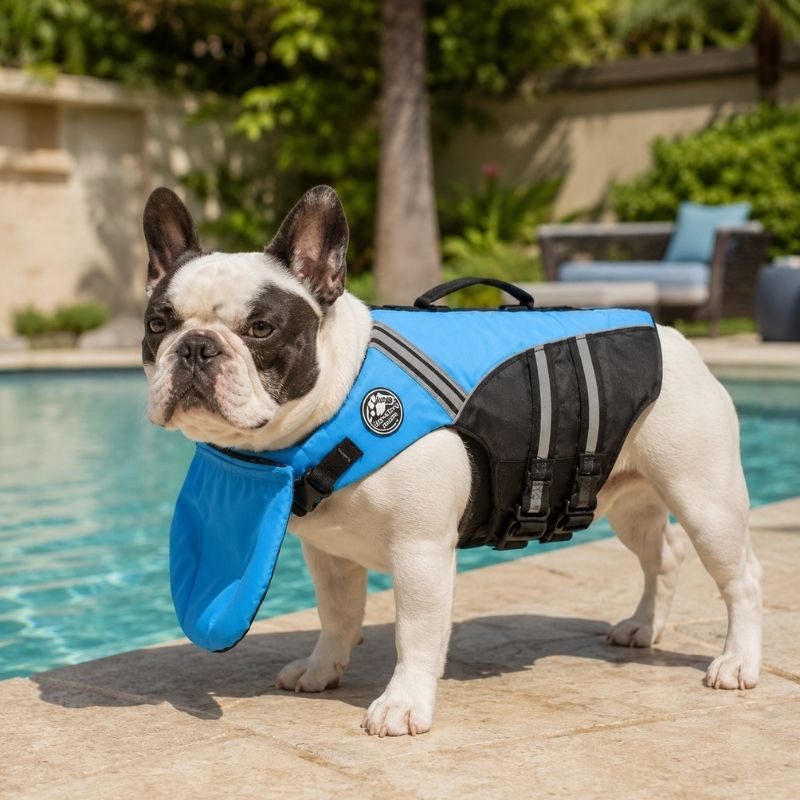 chinfloat frenchie life vest