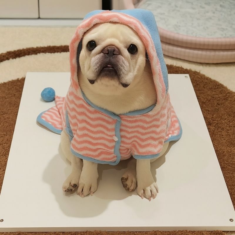 french bulldog spa day towel