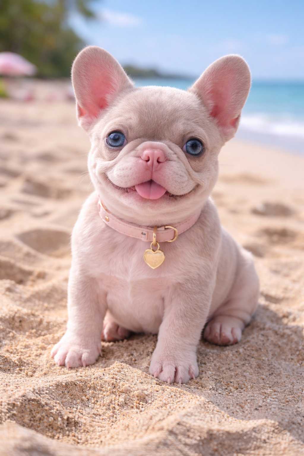 pink french bulldog