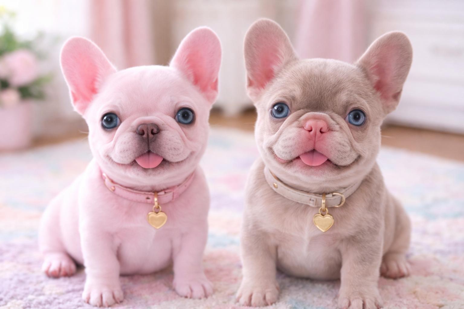 pink frenchie space