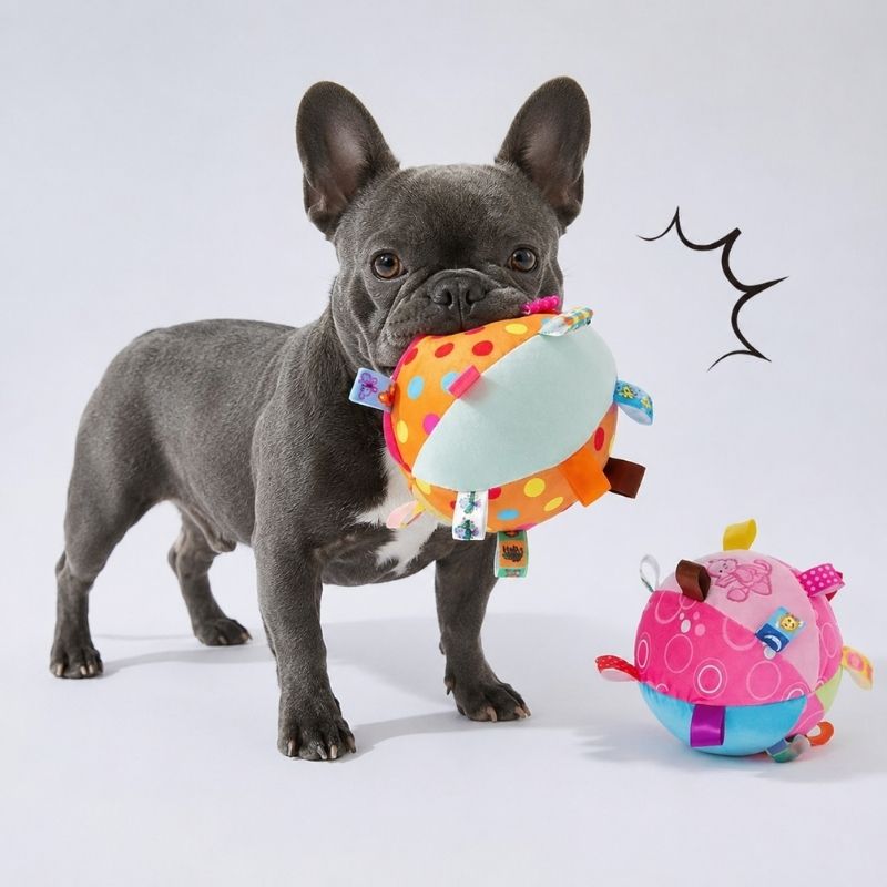 squeaky ball interactive frenchie toy